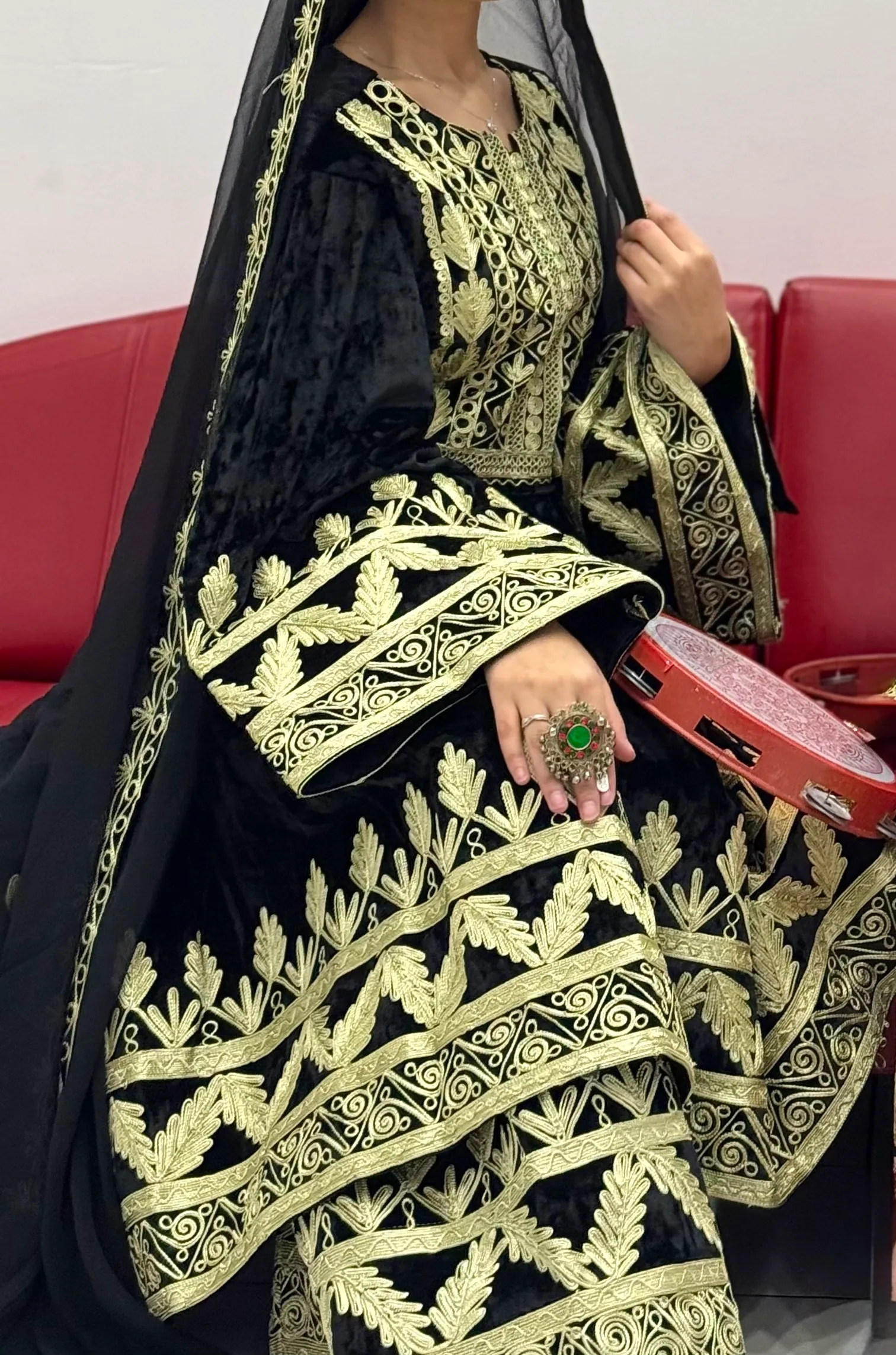 Black Velvet Gulabatoon Dress