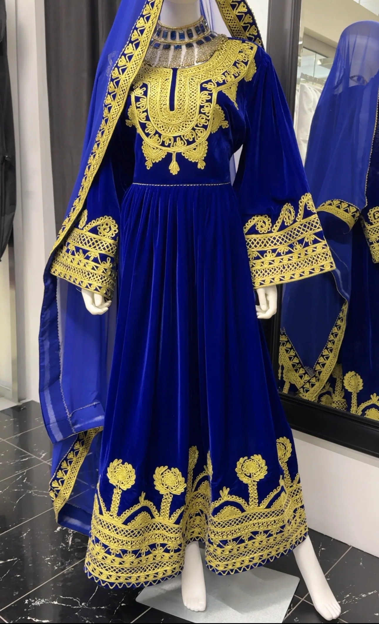 Blue Long Cheerma Dozi Dress