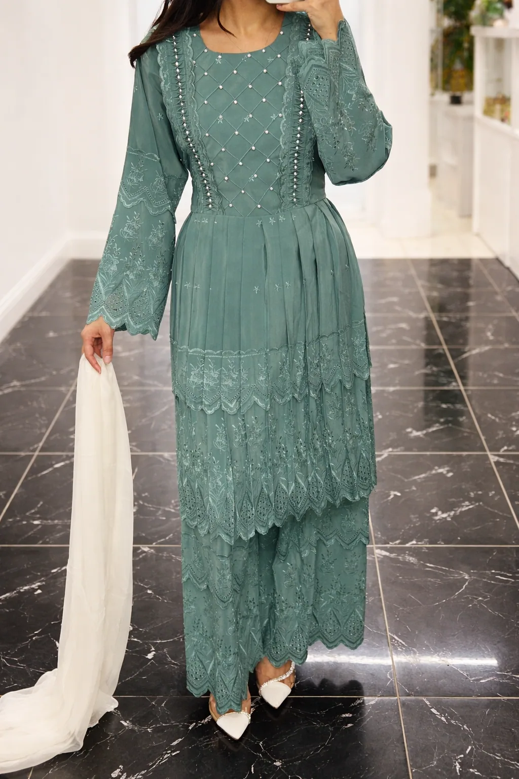 Hazaragi Dress Sage Green