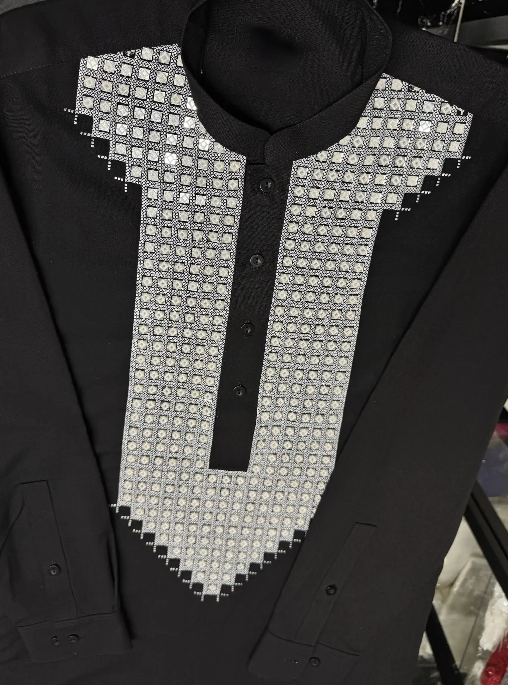 Mens Black Handmade Parantoban