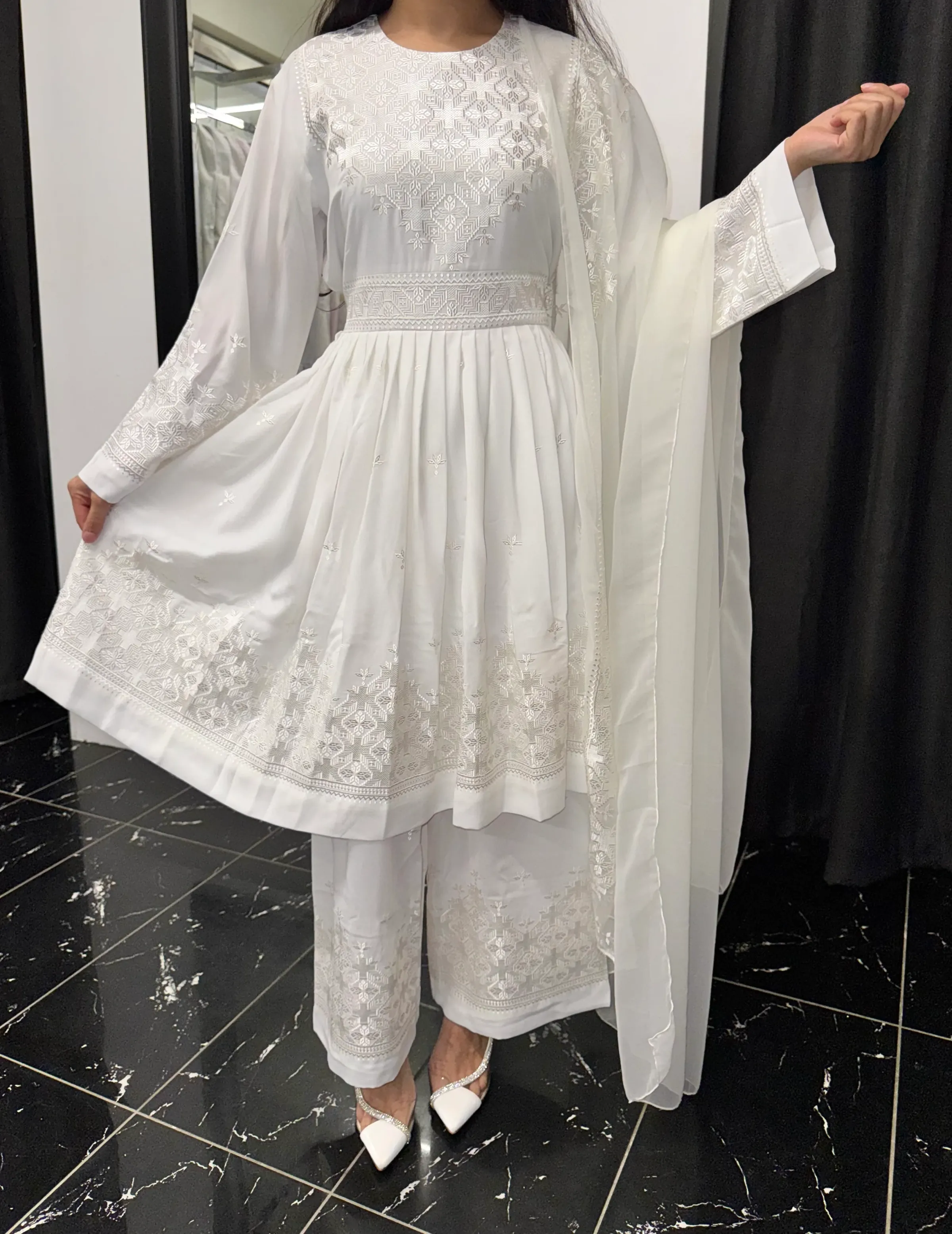 White Hazaragi Dress