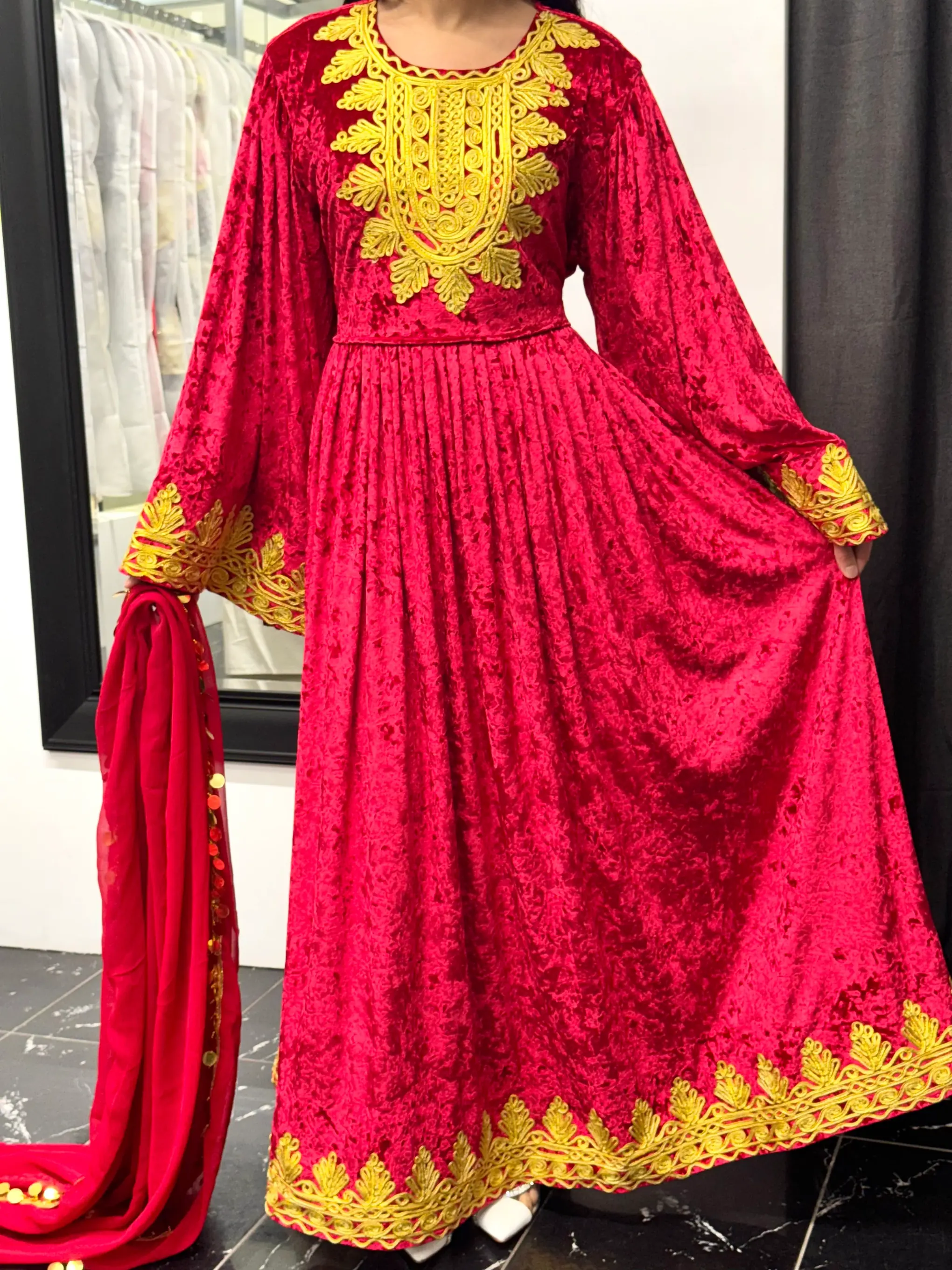 Red Cheerma Dozi Dress