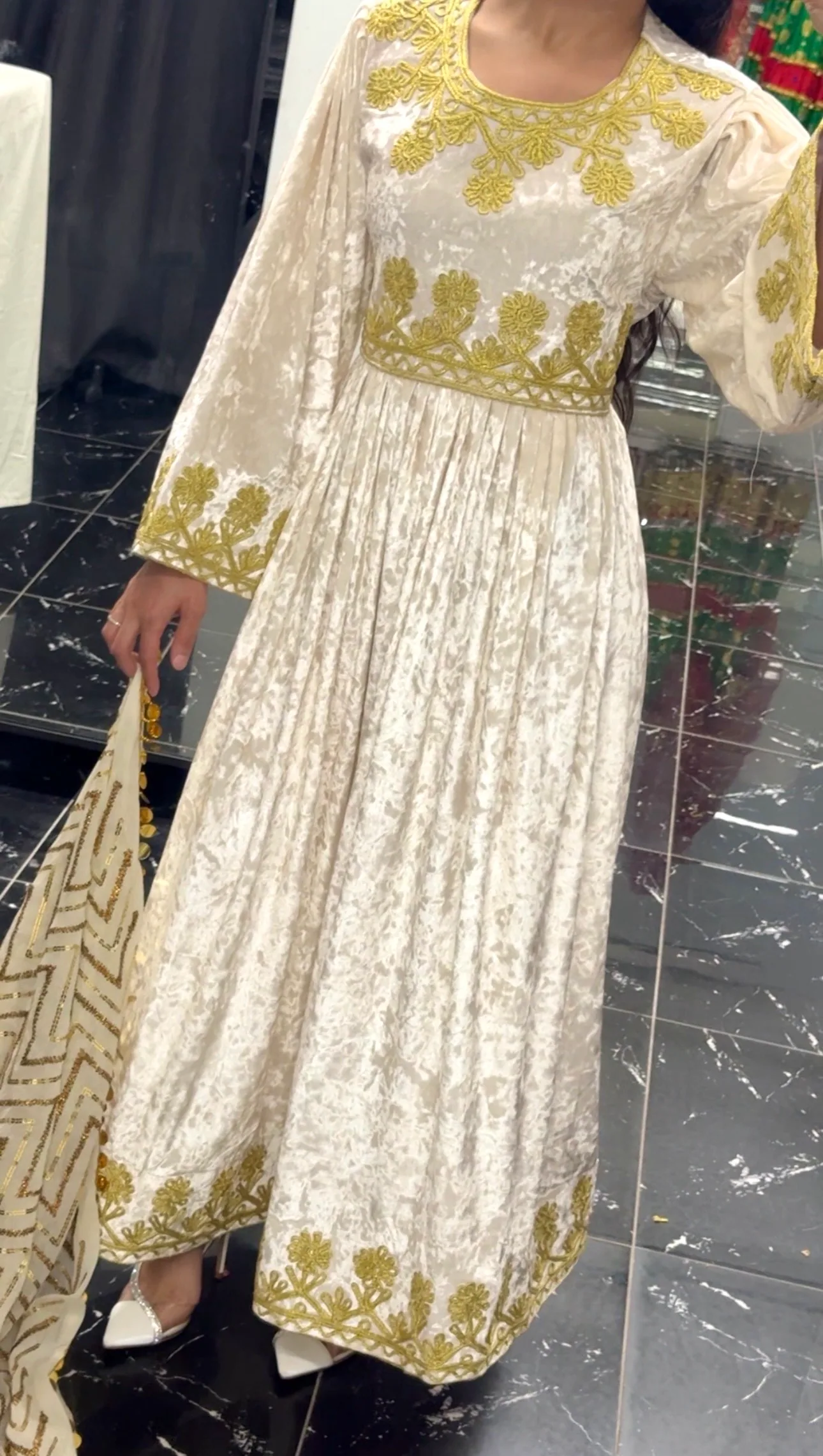 White Cheerma Dozi Long Dress
