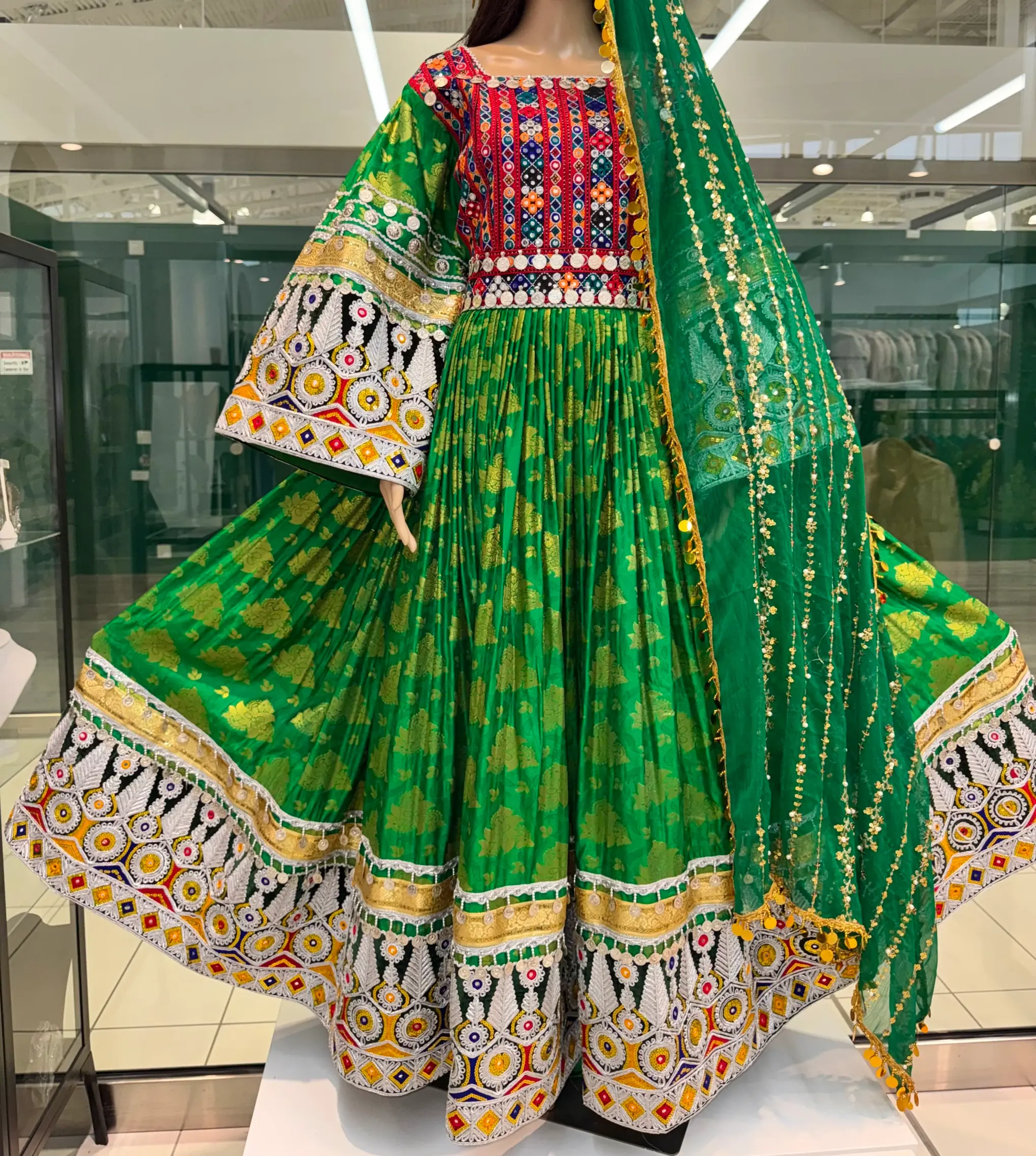 Bridal Green Banaras Dress