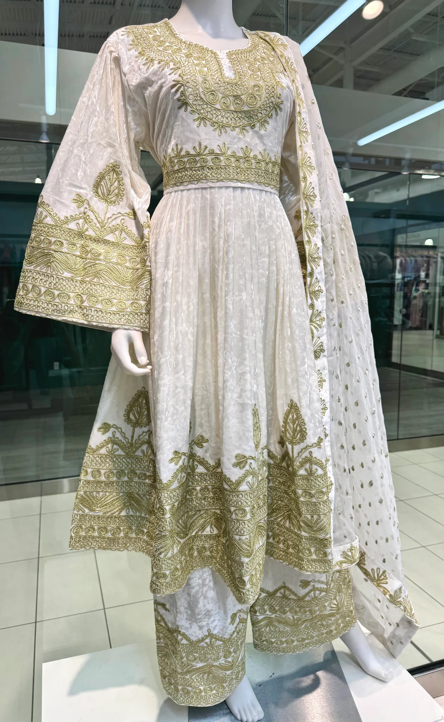 White Gulabatoon Short Dress