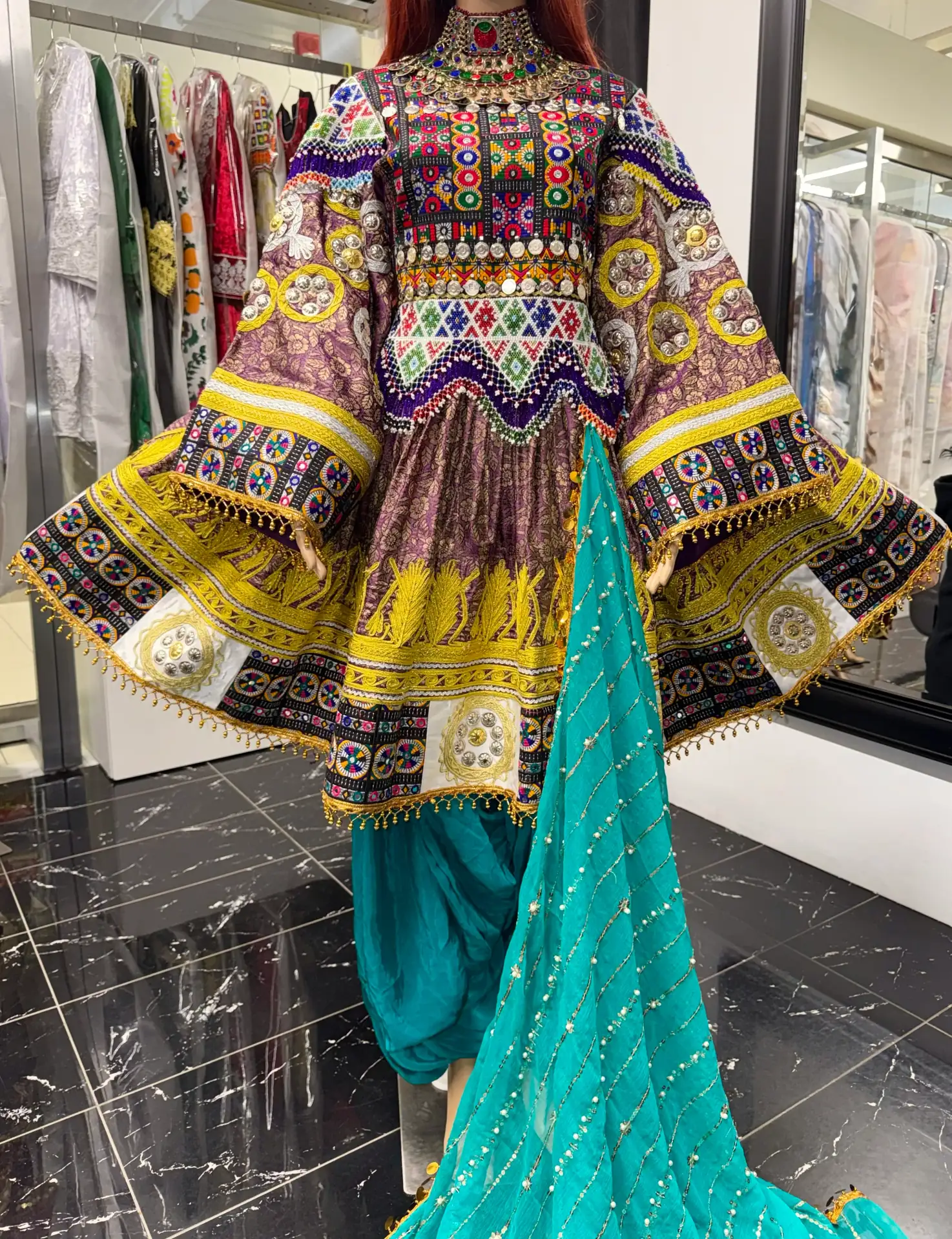 Purple Banaras Dress