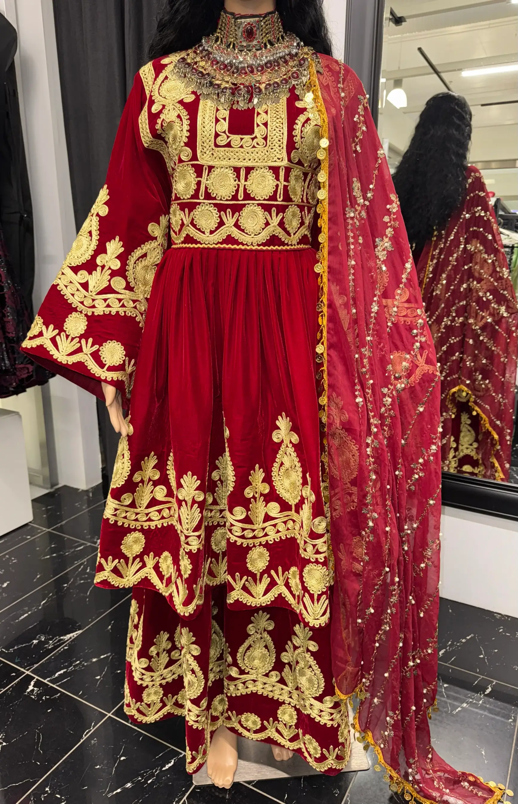 Red Bridal Cheerma Dozi Dress
