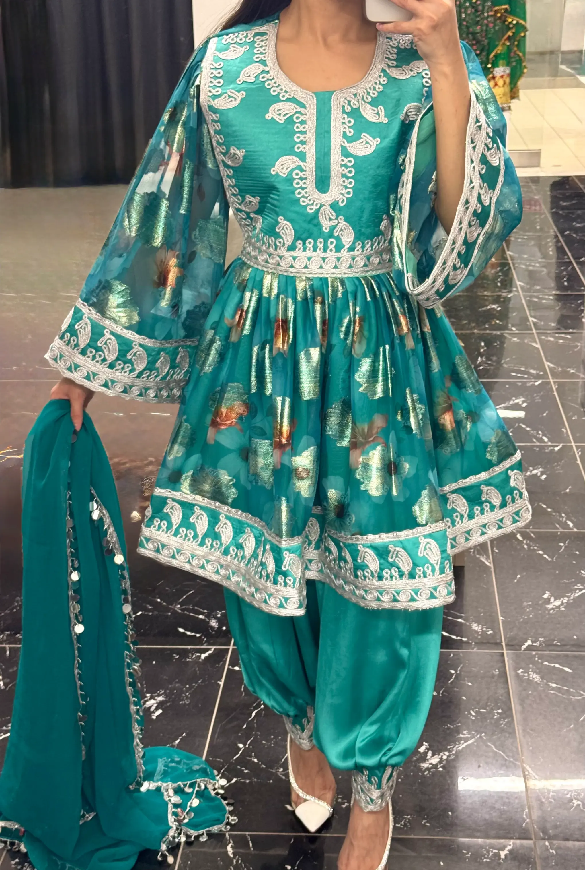 Teal Barosha Dress